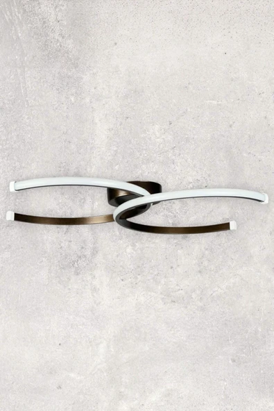 LEGACY  Duru Bronz Renk Modern Tasarım Salon - Mutfak - Hol - Yatak Odası Beyaz Ledli Avize - Resim 4