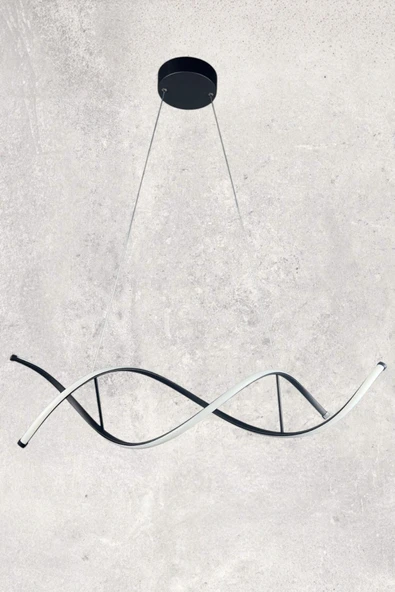 LEGACY  Lumora Modern Tasarım Siyah Renk Beyaz Ledli Cafe - Mutfak - Salon 2 Li Led Avize - Resim 4