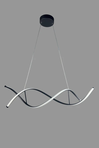 LEGACY  Lumora Modern Tasarım Siyah Renk Beyaz Ledli Cafe - Mutfak - Salon 2 Li Led Avize - Resim 3