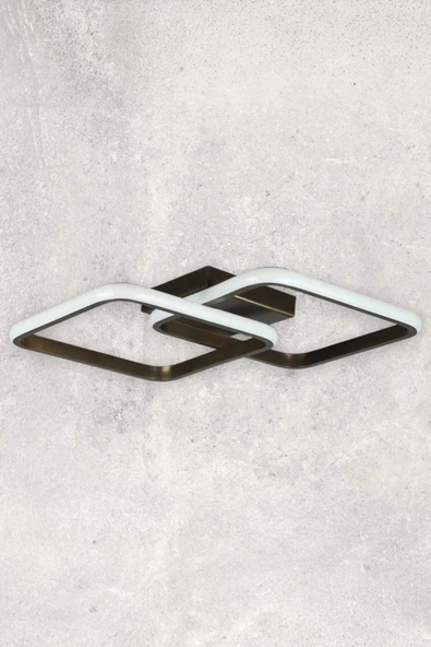 LEGACY  Kira Modern Tasarım Bronz Renk Salon - Mutfak - Hol Beyaz Led 2 Li Avize - Resim 4