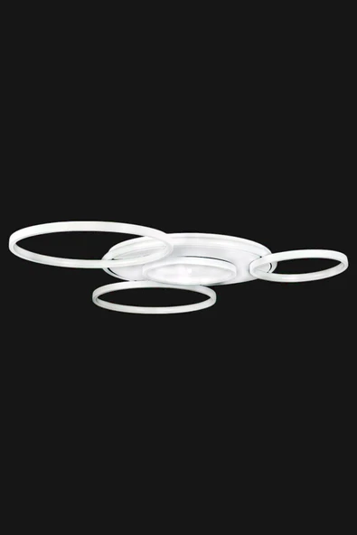 LEGACY  Yaman Modern Tasarım Beyaz Renk Beyaz Ledli Cafe - Mutfak - Salon Led Avize - Resim 5