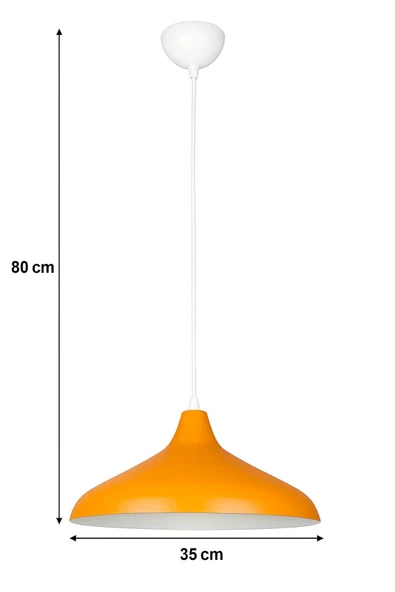 LEGACY  Nil Turuncu Renk Özel Tasarım Modern Dekoratif Cafe Sarkıt Cafe - Mutfak Tekli Avize - Resim 2