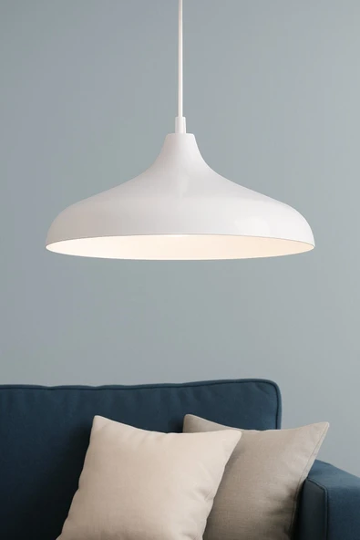 LEGACY  Nil Beyaz Renk Özel Tasarım Modern Dekoratif Cafe Sarkıt Cafe - Mutfak Tekli Avize - Resim 3