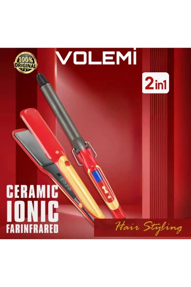 Volemi V-0095 Profesyonel 2'si 1 Arada Saç Şekillendirici – Düzleştirici - Resim 6
