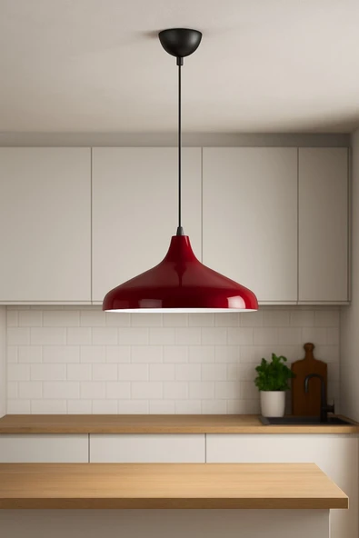 LEGACY  Nil Bordo Renk Özel Tasarım Modern Dekoratif Cafe Sarkıt Cafe - Mutfak Tekli Avize ürün görseli