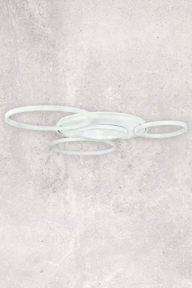 LEGACY  Yaman Modern Tasarım Beyaz Renk Beyaz Ledli Cafe - Mutfak - Salon Led Avize - Resim 4