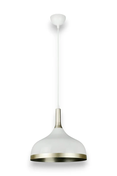 LEGACY  Cosmos Beyaz Içi Gold Özel Tasarım Modern Dekoratif Cafe Mutfak Salon Sarkıt Tekli Avize (AMPULSÜZ) - Resim 4