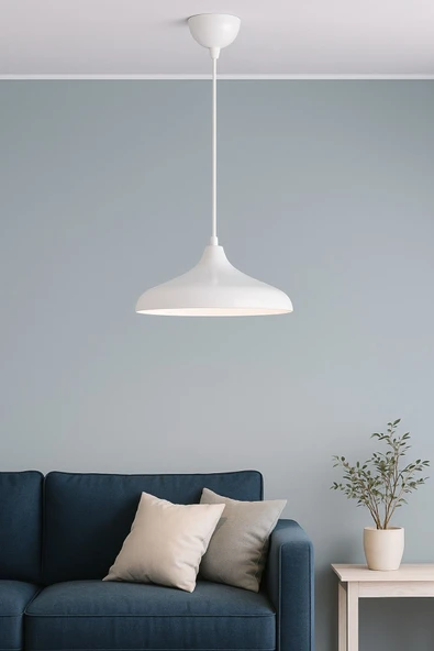 LEGACY  Nil Beyaz Renk Özel Tasarım Modern Dekoratif Cafe Sarkıt Cafe - Mutfak Tekli Avize ürün görseli