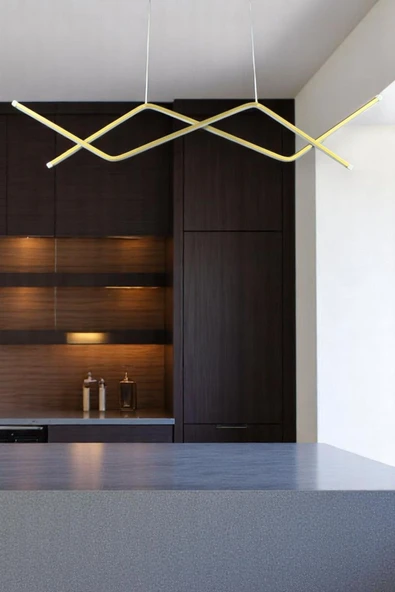 LEGACY  Utku Modern Tasarım Eskitme Renk Yemek Masası Üstü - Mutfak - Salon Beyaz Led 2 Li Avize - Resim 3