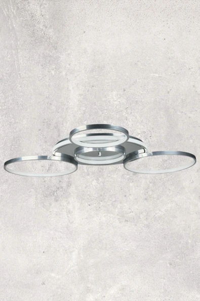 LEGACY  Yaman Modern Tasarım Krom Renk Beyaz Ledli Cafe - Mutfak - Salon Led Avize - Resim 4