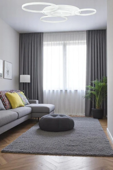 LEGACY  Yaman Modern Tasarım Beyaz Renk Beyaz Ledli Cafe - Mutfak - Salon Led Avize ürün görseli