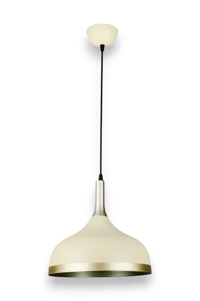 LEGACY  Cosmos Krem Içi Gold Özel Tasarım Modern Dekoratif Cafe Mutfak Salon Sarkıt Tekli Avize (AMPULSÜZ) - Resim 4