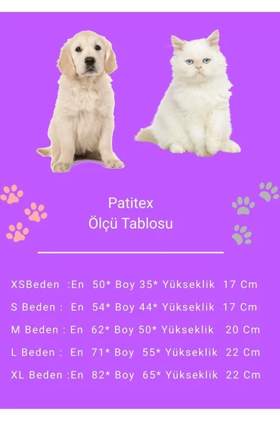 PATİTEX Kedi-köpek Yatak - Yıkanabilir Yatak -Gabardin Kumaş -Kaliteli Köpek Yatakları - 5