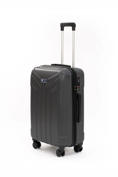 Petra Lüx 2'li Abs Valiz Seti Büyük & Orta Boy Antrasit - Resim 2