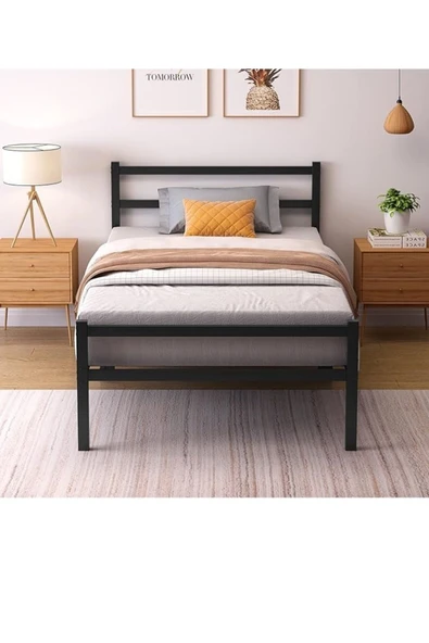 Özgök Tarım Metal Karyola HSN Metal Karyola Siyah Renk, Çift Kişilik, Ölçü Seçenekli 120x200 - Resim 7