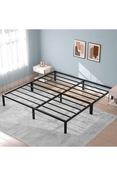 Özgök Tarım ÖZGÖK TARIM Metal Karyola, CNS Metal Karyola Siyah Renk, Tek ve Çift Kişilik, Ölçü Seçenekli 160x200 - Resim 2