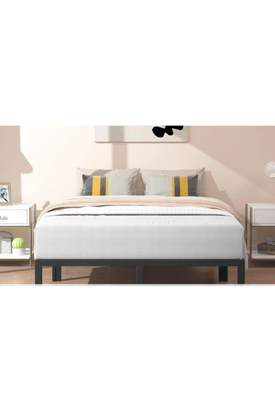 Özgök Tarım ÖZGÖK TARIM Metal Karyola, CNS Metal Karyola Siyah Renk, Tek ve Çift Kişilik, Ölçü Seçenekli 100x200 - Resim 3