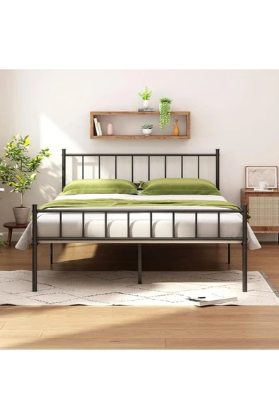 Özgök Tarım Metal Karyola, Çınar Metal Karyola Siyah renk seçenekli, Çift Kişilik 120x200 - 1