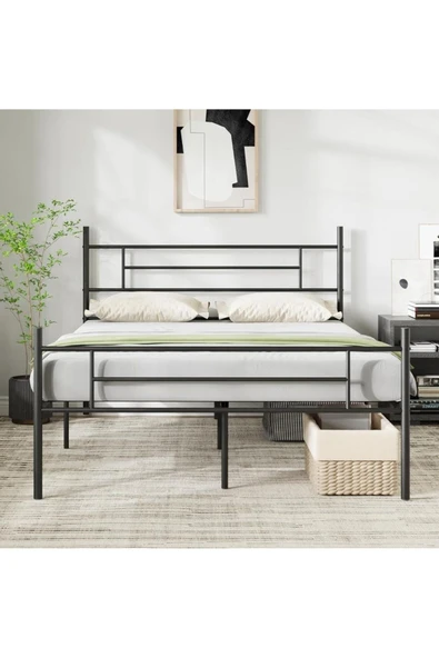 Özgök Tarım CNDHOME Metal Karyola HSN Metal Karyola Siyah Renk, Çift Kişilik, Ölçü Seçenekli 120x200 ürün görseli