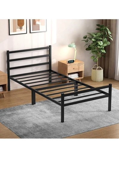 Özgök Tarım Metal Karyola HSN Metal Karyola Siyah Renk, Çift Kişilik, Ölçü Seçenekli 90x190 - 8