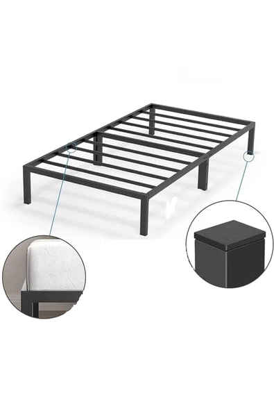 Özgök Tarım ÖZGÖK TARIM Metal Karyola, CNS Metal Karyola Siyah Renk, Tek ve Çift Kişilik, Ölçü Seçenekli 150x200 - 7