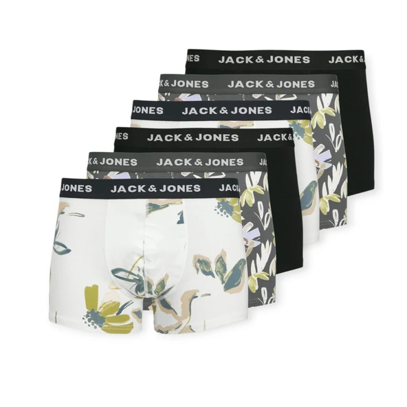 JACK JONES Erkek Desenli Pamuklu 6 lı Boxer Set 12273114 ürün görseli