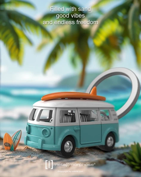 Metalmorphose Surfer Van Anahtarlık - Resim 5