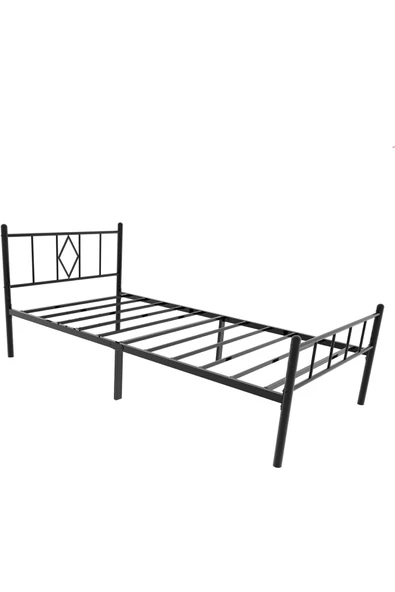 Özgök Tarım ÖZGÖK TARIM Metal Karyola, CNS Başlıklı Metal Karyola Siyah Renk, Tek ve Çift Kişilik,Ölçü Seçenekli 90x190 - 8