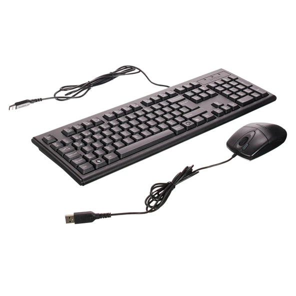 A4TECH KM-72620D Q Türkçe Kablolu Siyah Klavye+Mouse - 1