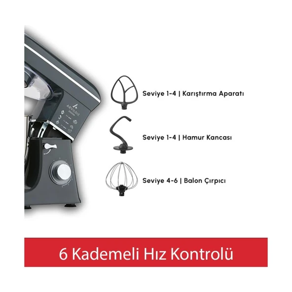 Power Chef XXL 10 Litre Stand Mikser - Resim 4