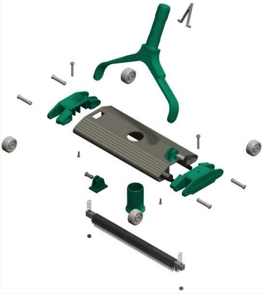 GEMAŞ Vakumlu Havuz Süpürgesi 1,5 inç Geçme Klipsli Model 456 mm-ToptancıyızBiz - Resim 2