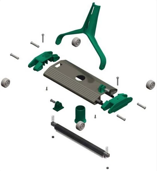 GEMAŞ Vakumlu Havuz Süpürgesi 1,5 inç Kelebek Vidalı Model 456 mm-ToptancıyızBiz - 2