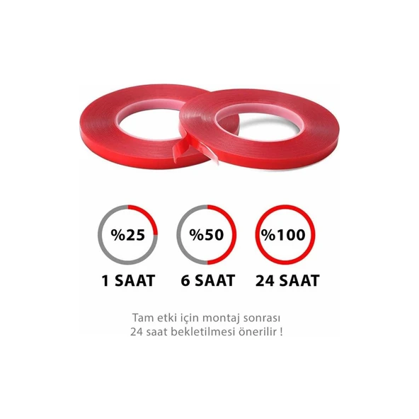 Çift Taraflı Silikon Bant Montaj Bandı Şeffaf 10 mm x 5 Metre Güçlü Çok Amaçlı Yapıştırıcı 1 Adet - Resim 7