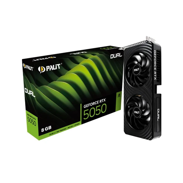 Palit RTX5050 DUAL 8GB 128Bit GDDR6 Ekran Kartı NE65050019P1-GB2070D ürün görseli 1