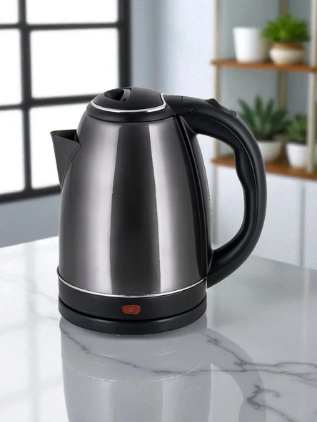 Girist Burgaz Gümüş Renk Çlik Kettle 1800 W - 4