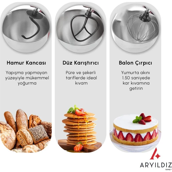 Power Chef XXL 10 Litre Stand Mikser - Resim 3