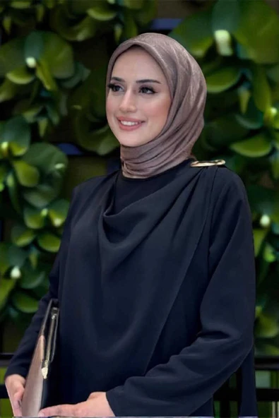 Tek Omuz Gold Toka Detaylı Tunik Pantolon Takım 8698 Siyah - Resim 4