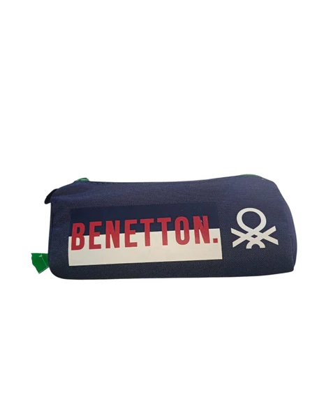 Unıted Colors Of Benetton Çift Bölmeli Lacivert Kalem Çantası (04284) - Resim 2