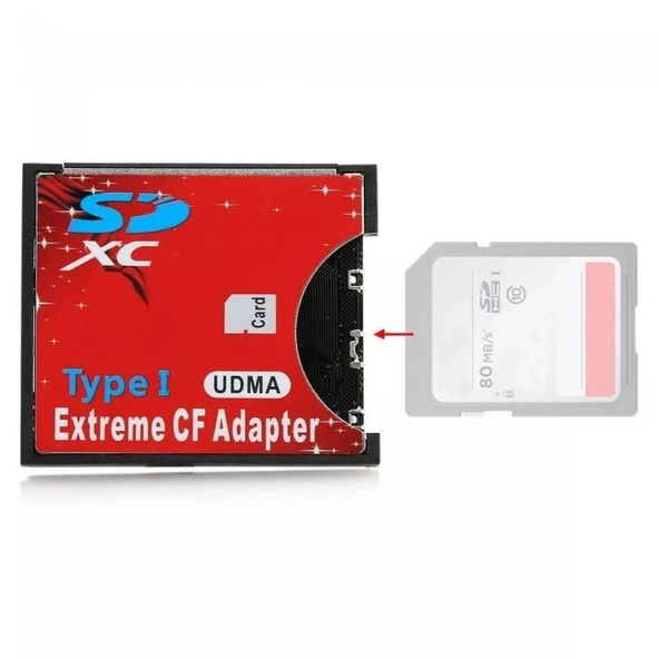 SD to CF Kart Dönüştürücü Adaptör Compact Flash Tip I Çevirici ürün görseli