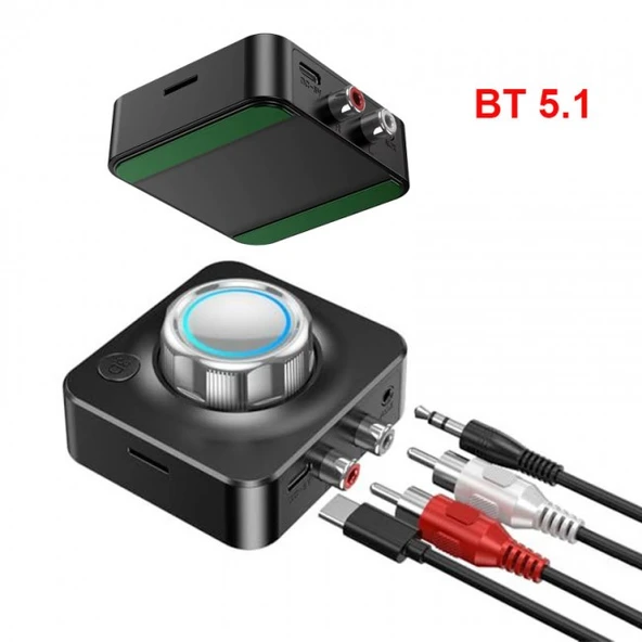 mikro hafıza kart girişli Bluetooth 5.1 kablosuz Ses Alıcısı - 2