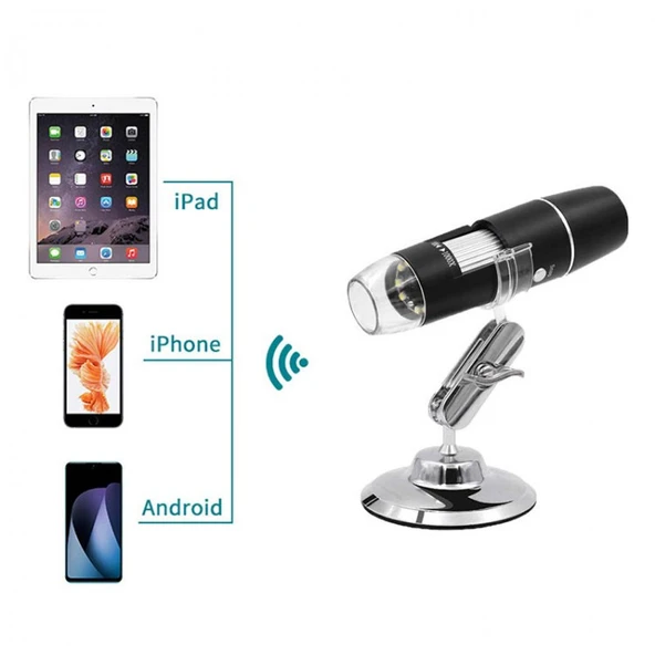 Kablosuz dijital el tipi 8 ledli mikroskop - Resim 2