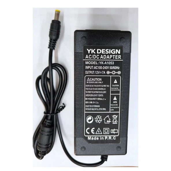 12V 7A  5.5*2.5mm Standart uç adaptör 12 volt 7 amper AC-DC Adaptör - Resim 4