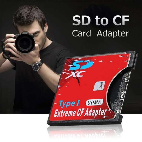 SD to CF Kart Dönüştürücü Adaptör Compact Flash Tip I Çevirici - Resim 3