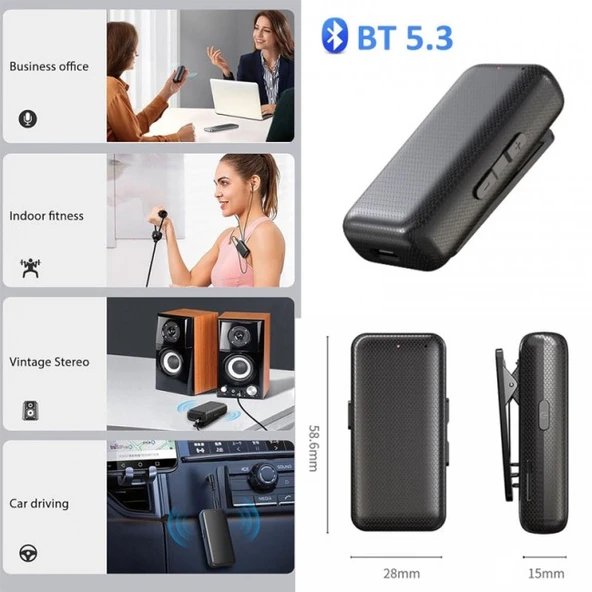 Aux Bluetooth V5.3 şarjlı ses alıcı-verici Mikro hafıza kart girişli bluetooth adapör - 2