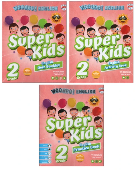 KIRMIZI BEYAZ 2. SINIF WOOHOO SÜPER KİDS SET (3 KİTAP)
