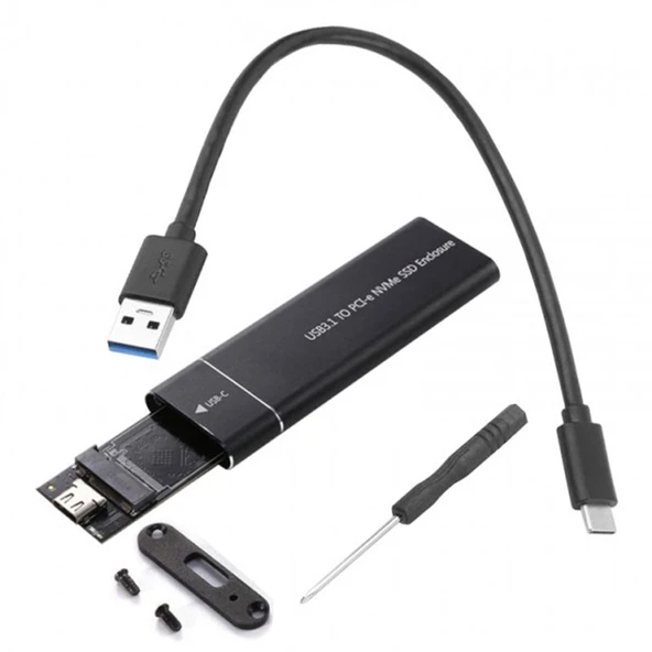 Usb 3.1 Type c  Nvme ssd taşınabilir harici harddisk kutusu - Resim 5