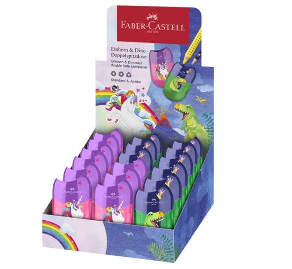 Faber Castell Dino veya Unicorn Kalemtraş Lisanslı - 2 adet - 1