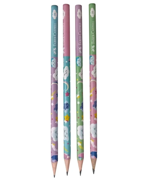 Faber Castell Sevimli Bulutlar Kurşun Kalem - 6 adet ürün görseli 1
