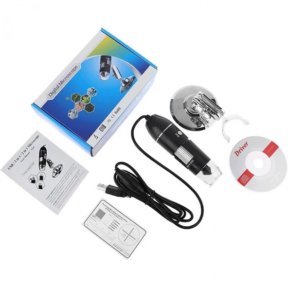 usb Kablolu el tipi dijital mikroskop 8 ledli endoskop kamera - Resim 5