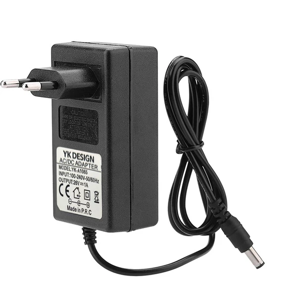 26v 1A şarjlı Süpürge adaptörü AC-DC 26 volt 1 amper şarjlı süpürge adaptörü ürün görseli